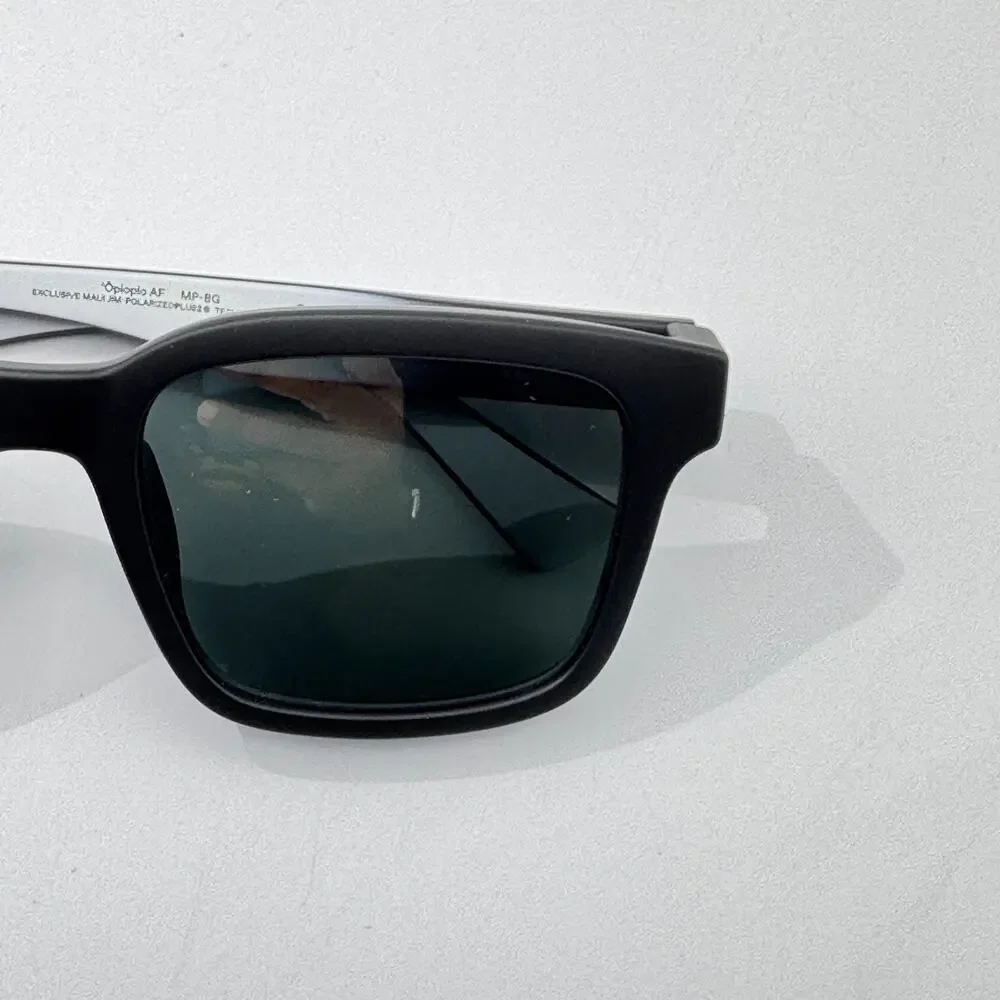 Maui Jim Sunglasses Opiopio AF MP-BG MJ659-02 Black Square Polarized Asian Fit